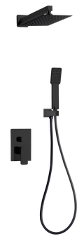 Kit Incasso Doccia Quadro Nero Matt Nero Opaco