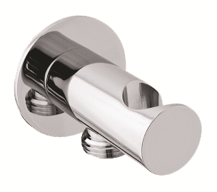 Presa Acqua Porta Doccetta Round in Ottone Cromato con Attacco 1/2 Gm 6,8 cm