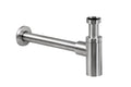Sifone Minimalista Tondo Cromato con Attacco da 1"1/4 7 cm