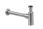 Sifone Minimalista Tondo Cromato con Attacco da 1"1/4 7 cm