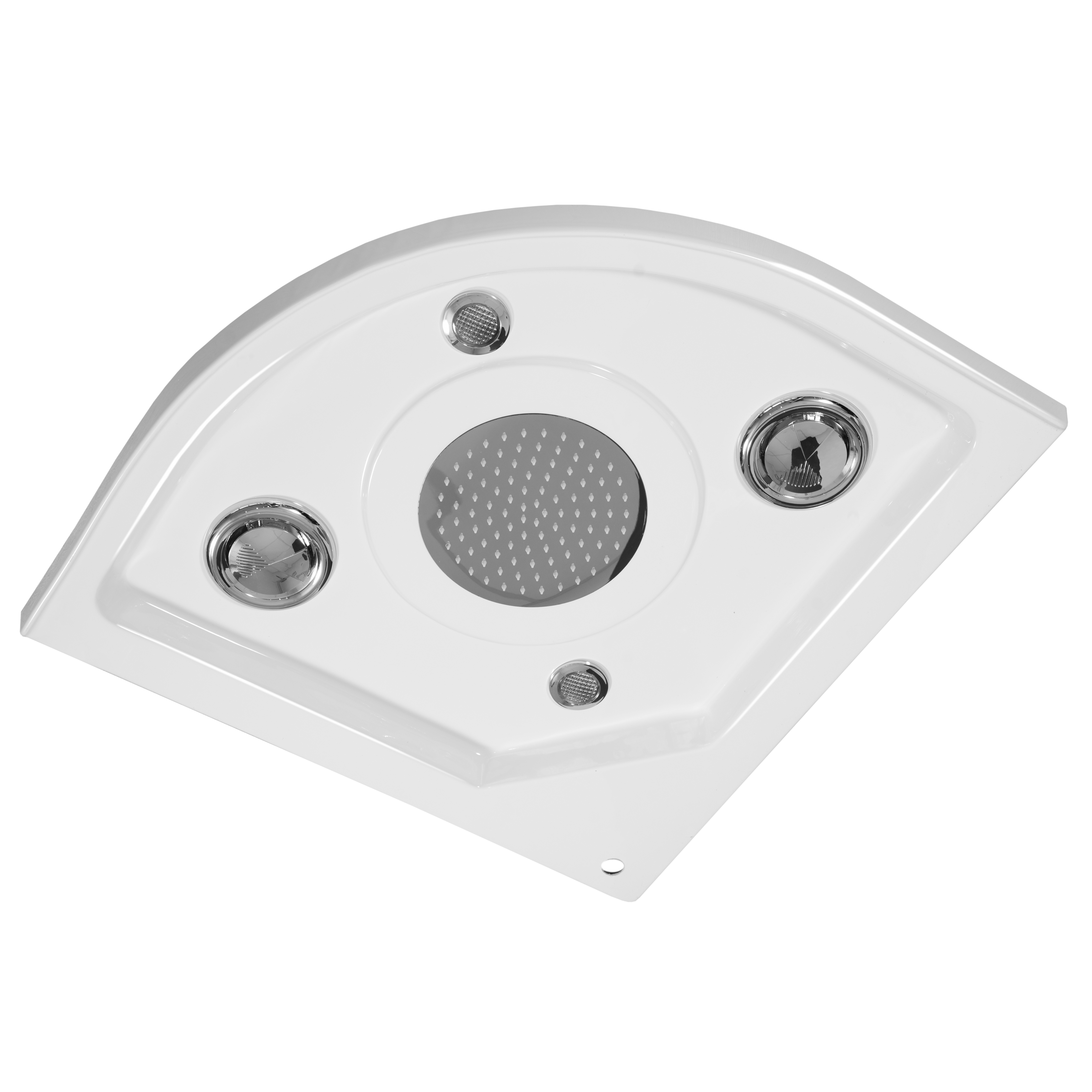 Tetto Cabina Semicircolare 80x80 80 cm Cromato