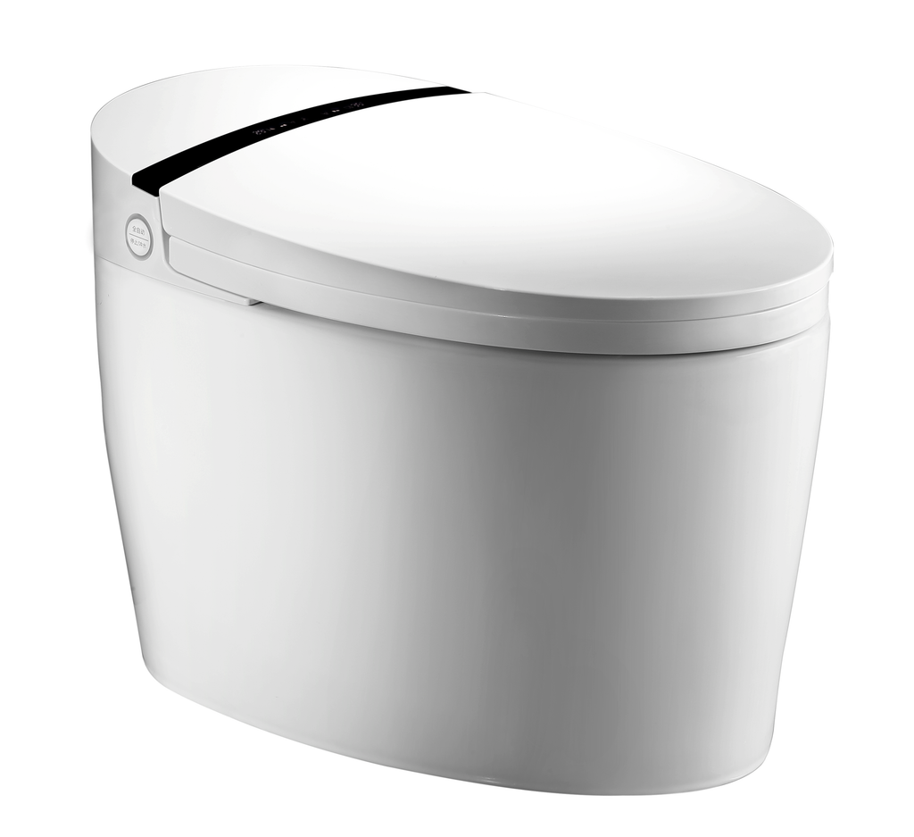 Vaso Igienico Elettronico con Bluetooth 43 cm Bianco Lucido