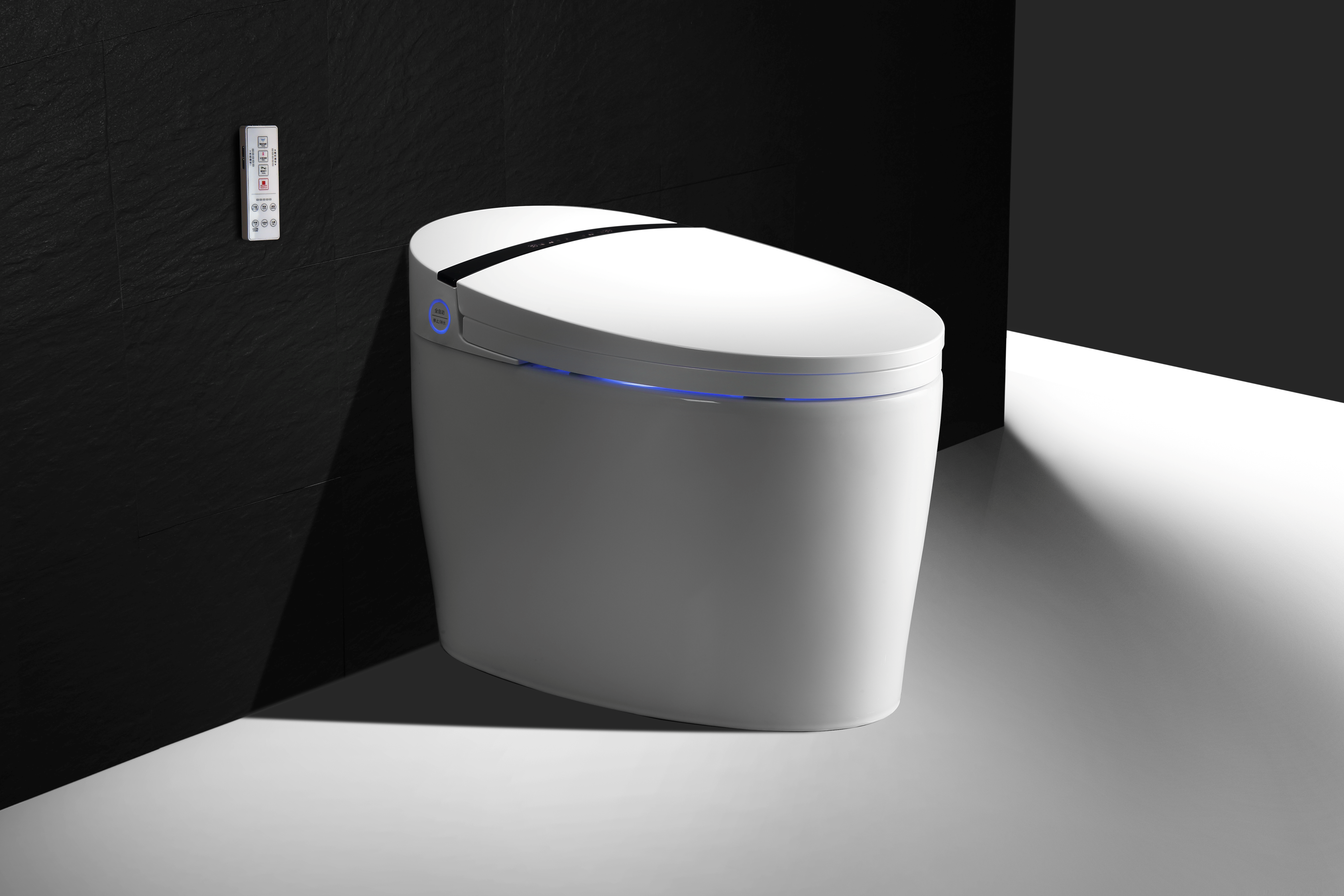Vaso Igienico Elettronico con Bluetooth 43 cm Bianco Lucido