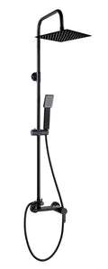 Colonna Doccia Nera 37 cm Nero Opaco