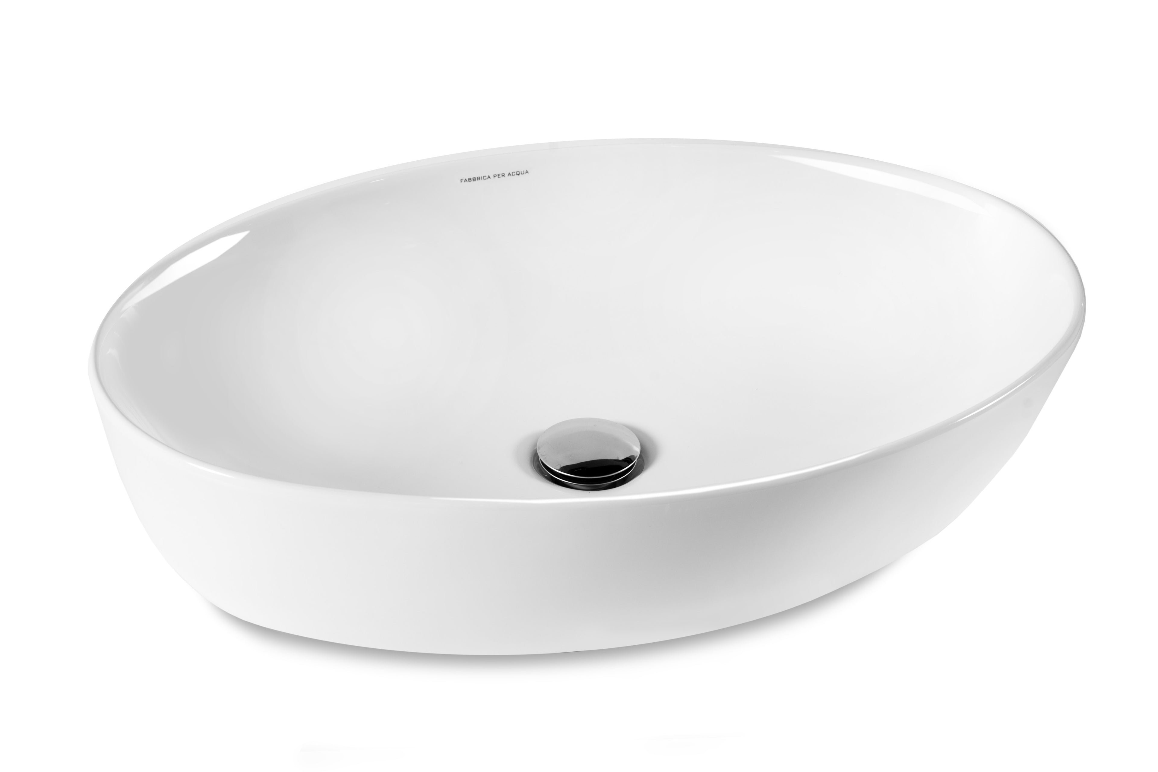 Lavabo Ovale Appoggio 61,7 x 41,1 x 14 cm Bianco Lucido