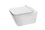 Vaso Igienico Quadrato Sospeso 45,5 cm Bianco Lucido