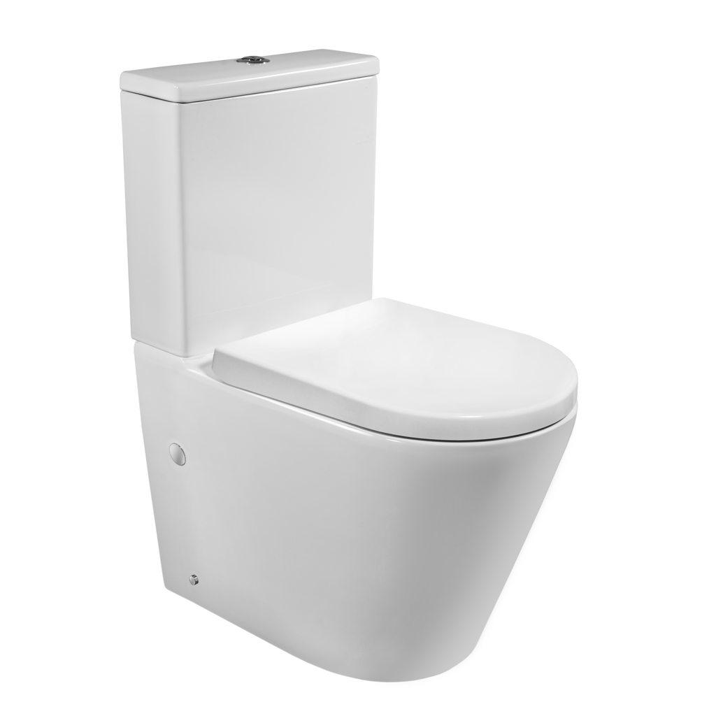 Vaso Igienico Tondo Monoblocco 52,5 cm Bianco Lucido