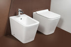 Bidet Quadrato a Pavimento 64 cm Bianco Lucido