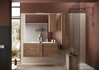 Specchiera Bagno con Colonna 1 Anta e LED ROME 120 cm Mercure