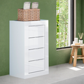 MADRID Cassettiera - con 4 Cassetti - Larghezza 42 cm Bianco Lucido