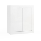MADRID Mobile Contenitore - 2 Ante - 2 Ripiani 70 cm Bianco Lucido
