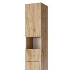 BARCELONA Colonna Girevole - con Specchio - 1 Cassetto - 2 Ante 35 cm Rovere Kadiz