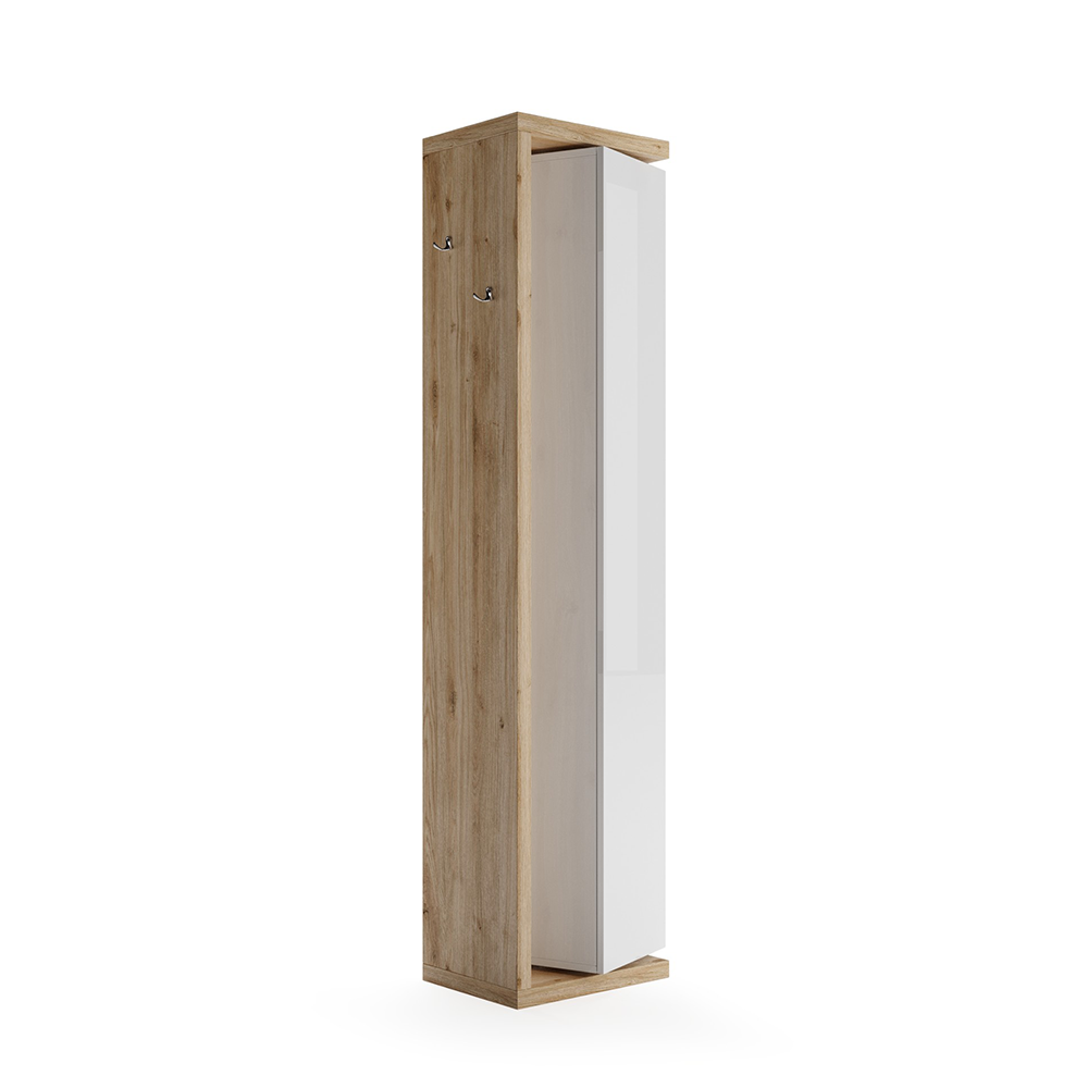 BARCELONA Colonna Girevole - con Specchio - 1 Anta - 2 Ganci in Metallo 45 cm
