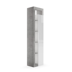 BARCELONA Colonna - 1 Porta 50 cm Cemento / Bianco Lucido