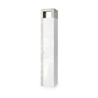 BARCELONA Mobile a 1 Anta - 5 Ripiani 35 cm Cemento / Bianco Lucido