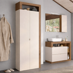 BARCELONA Mobile a 2 Ante - 5 Ripiani 65 cm Mercure / Cashmere