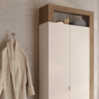 BARCELONA Mobile a 2 Ante - 5 Ripiani 65 cm Mercure / Cashmere