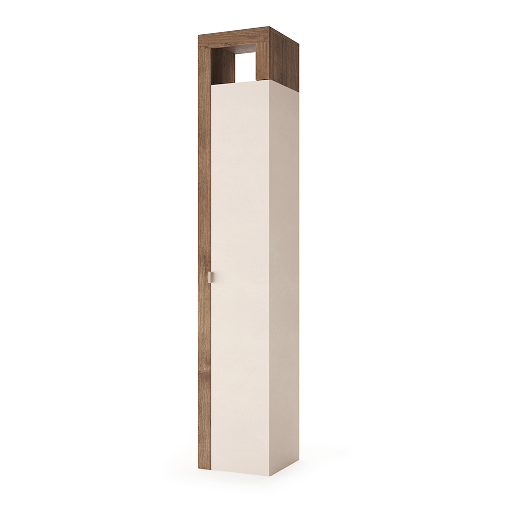 BARCELONA Mobile a 1 Anta - 5 Ripiani 35 cm Mercure / Cashmere