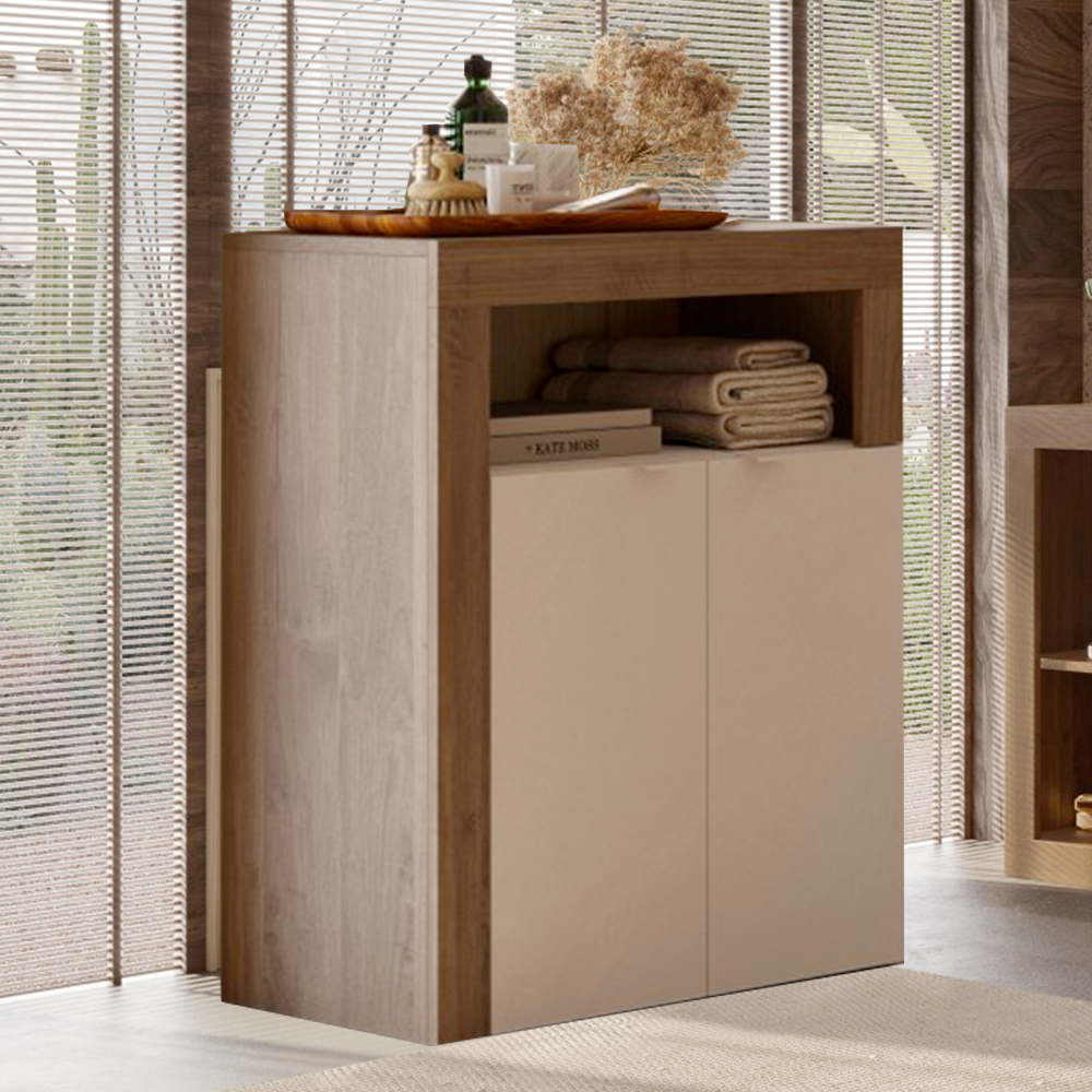 BARCELONA Mobile Contenitore - 2 Ante 64 cm Mercure / Cashmere