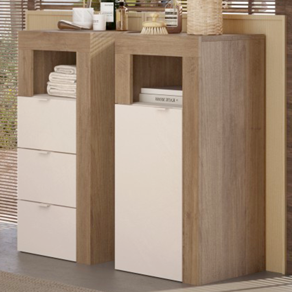 BARCELONA Mobile Contenitore - 1 Anta 35 cm Mercure / Cashmere