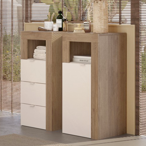 BARCELONA Cassettiera a 3 Cassetti - Larga 35 cm Mercure / Cashmere