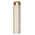 BARCELONA Colonna Girevole - con Specchio - 1 Anta - 2 Ganci in Metallo 45 cm Kadiz / Cashmere