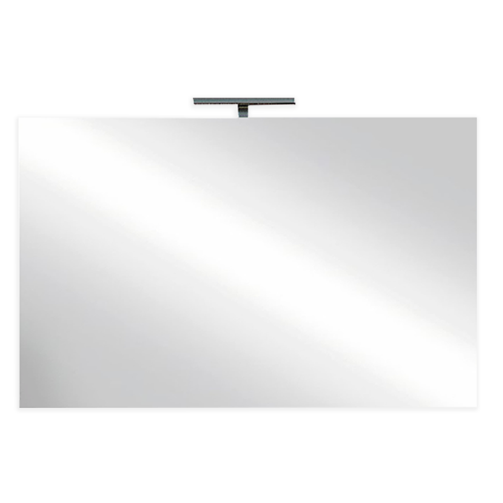 BARCELONA Mobile Bagno Sospeso 1 Cassetto con Specchiera con Luce LED Cashmere / Mercure